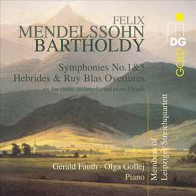 멘델스존: 교향곡 1, 5번, 핑갈의 동굴, 루이 블라스 (실내악 편곡집) (Mendelssohn: Symphony No.1 Op.11 'Reformation', No.5 Op.107, Ruy Blas Op.95, The Hebrides Op.26)(CD) - Gerald Fauth