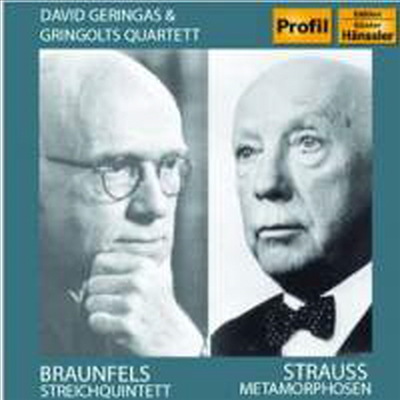 R.슈트라우스: 메타모르포젠 - 현악기 편곡반 &,브라운펠스: 현악 오중주 (R.Strauss: Metamorphosen - for Strings & Braunfels: String Quintet)(CD) - Gringolts Quartet
