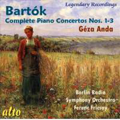 바르톡: 피아노 협주곡 1번, 2번 & 3번 전곡 (Bartok: Complete Piano Concertos Nos. 1, 2 & 3)(CD) - Geza Anda