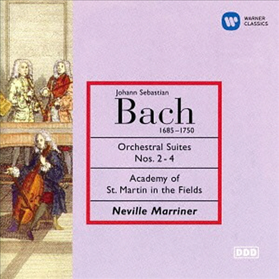 바흐: 관현악 모음곡 2-4번 (Bach: Orchestral Suites Nos 2-4) (Remastered)(일본반)(CD) - Neville Marriner