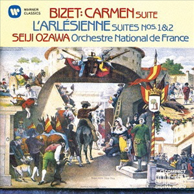 비제: 카르멘 모음곡, 아를르의 여인 모음곡 1, 2번 (Bizet: Carmen Suite, L'arlesienne Suites No.1 & 2) (Remastered)(일본반)(CD) - Seiji Ozawa