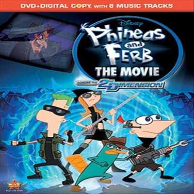 Phineas & Ferb The Movie: Across The 2nd Dimension (피니와 퍼브 무비)(지역코드1)(한글무자막)(DVD)