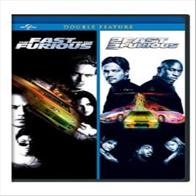 The Fast and the Furious & 2 Fast 2 Furious Double Feature (분노의 질주 & 분노의 질주 2)(2001)(지역코드1)(한글무자막)(DVD)