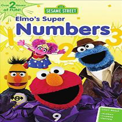 Sesame Street: Elmo&#39;s Super Numbers (엘모스 슈퍼 넘버)(지역코드1)(한글무자막)(DVD)