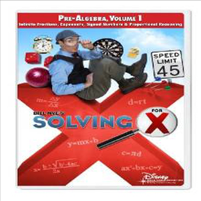 Bill Nye&#39;s Solving For X: Pre-Algebra, Volume 1 (솔빙 포 엑스 : 프레 앨제브라) (지역코드1)(한글무자막)(Interactive DVD)