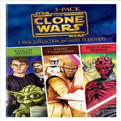 Star Wars The Clone Wars Volumes 3-Pack (스타워즈 클론전쟁 1.2.3)(지역코드1)(한글무자막)(DVD)