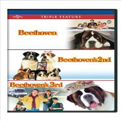 Beethoven , Beethoven's 2nd & Beethoven's 3rd Triple Feature (베토벤 1, 2 &3)(지역코드1)(한글무자막)(2DVD)