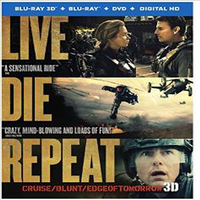 Live Die Repeat: Edge of Tomorrow (엣지 오브 투모로우) (한글무자막)(3D Blu-ray)