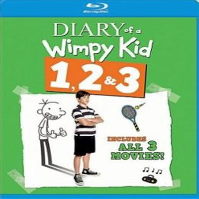 Diary of a Wimpy Kid 1 & 2 & 3 (윔피 키드 1.2.3) (한글무자막)(Blu-ray)