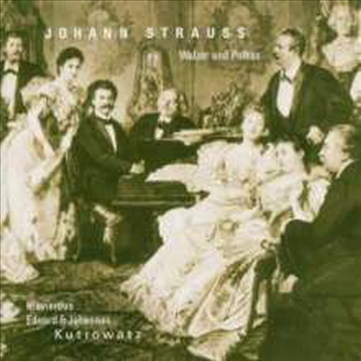 요한 슈트라우스 2세: 4 손의 피아노를 위한 왈츠와 폴카 (Johann Strauss II: Waltzes &amp; Polkas for Piano 4 Hands)(CD) - Eduard &amp; Johannes Kutrowatz