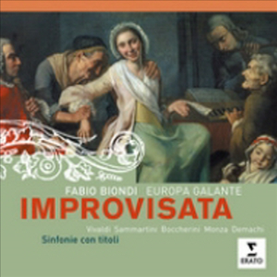 비발디, 사마라티니, 보케리니, 몬자, 데마치: 임프로비사타 (Vivaldi. Sammartini, Bocherini, Monza, Demachi - Improvisata: Sinfonie Con Titoli) (일본반)(CD) - Fabio Biondi