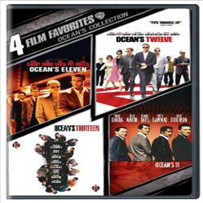 4 Film Favorites: Ocean&#39;s Collection - Ocean&#39;s 11 960 /Ocean&#39;s Eleven 2001/ Ocean&#39;s Twelve/ Ocean&#39;s Thirteen (4 필름 페이버릿 : 오션스 컬렉션)(지역코드1)(한글무자막)(DVD)