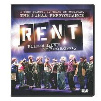 Rent: Filmed Live On Broadway (렌트)(지역코드1)(한글무자막)(DVD)