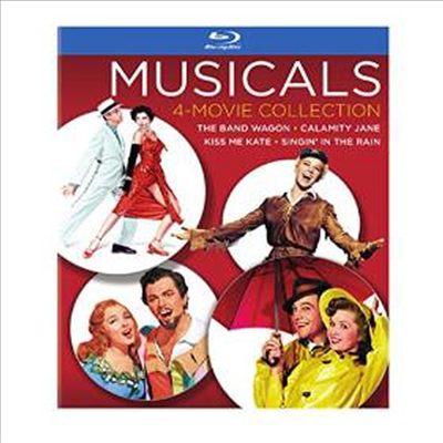 Musicals 4-Movie Collection: Band Wagon / Calamity Jane / Kiss Me Kate / Singin' In The Rain (밴드웨곤 / 캘러미티 제인 / 키스 미 케이트 / 사랑은 비를 타고)(한글무자막)(Blu-ray)