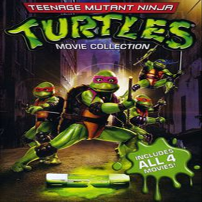 Teenage Mutant Ninja Turtles Movie Collection :Teenage Mutant Ninja Turtles / Secret of the Ooze / Turtles in Time / TMNT (닌자 거북이 무비 컬렉션)(지역코드1)(한글무자막)(DVD)