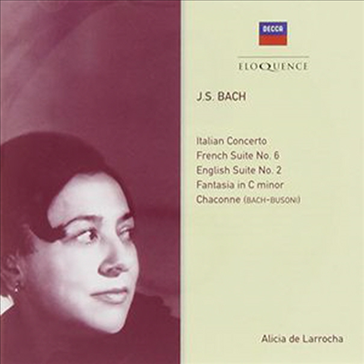 알리시아 데 라로차 - 바흐 피아노 작품집 (Alicia de Larrocha Plays Bach)(CD) - Alicia de Larrocha