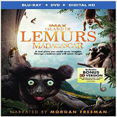 Island of Lemurs: Madagascar (한글무자막)(Blu-ray + DVD + Digital HD UltraViolet Combo Pack With Bonus Blu-ray 3D)