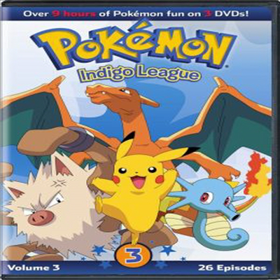 Pokemon: Season 1 - Indigo League Set 3 (포켓몬 시즌 1 볼륨 3)(지역코드1)(한글무자막)(DVD)