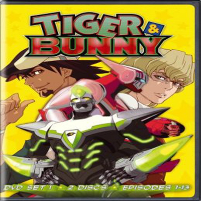 Tiger &amp; Bunny Set 1 (타이거 앤 버니 1)(지역코드1)(한글무자막)(DVD)