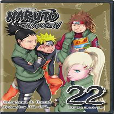 Naruto Shippuden: Original & Uncut Set 22 (나루토 질풍전)(지역코드1)(한글무자막)(DVD)