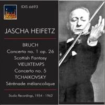 브루흐: 바이올린 협주곡 1번, 스코틀랜드 환상곡 & 비외탕: 바이올린 협주곡 5번 (Bruch: Violin Concerto No.1, Scottish Fantasy, Op. 46 & Vieuxtemps : Violin Concerto No.5)(CD) - Jascha Heifetz