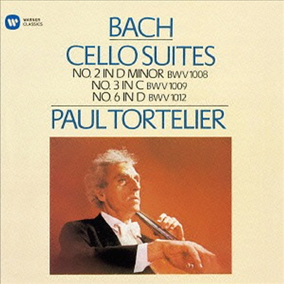 바흐: 무반주 첼로 모음곡 2, 3, 6번 (Bach: Cello Suites No.2, 3 &amp; 6) (Ltd. Ed)(일본반)(CD) - Paul Tortelier