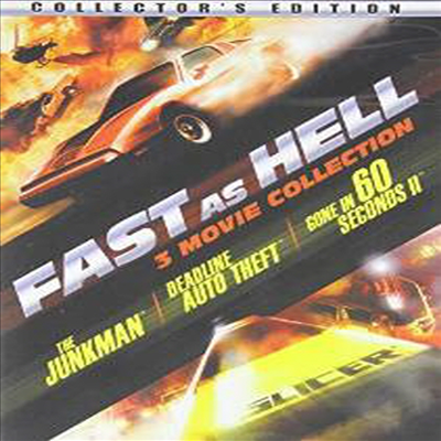 Fast As Hell - 3 Movie Collection - The Junkman - Deadline Auto Theft - Gone in 60 Seconds II(지역코드1)(한글무자막)(DVD)