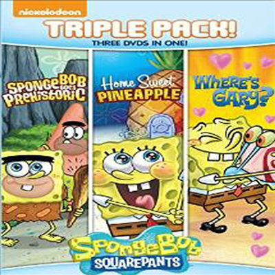 Spongebob Squarepants: Triple Pack - Spongebob Goes Prehistoric / Spongebob Squarepants / Where's Gary (스폰지밥 네모바지: 트리플 팩)(지역코드1)(한글무자막)(DVD)