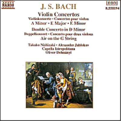 바흐 : 바이올린 협주곡, 이중 협주곡, G선상의 아리아 (Bach : Violin Concerto BWV1041-1042, Douboe Concerto BWV1043, Air On The G String BWV1069)(CD) - Takako Nishizaki