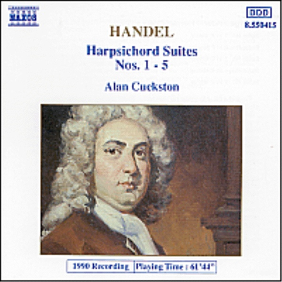 헨델 : 하프시코드 모음곡 1-5번 (Handel : Harpsichord Suites Nos.1-5)(CD) - Alan Cuckston