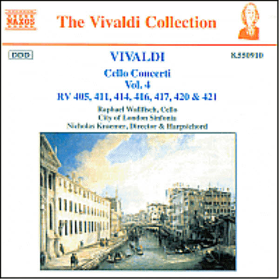 비발디 : 첼로 협주곡 4집 (Vivaldi : Cello Concertos, Vol.4)(CD) - Raphael Wallfisch