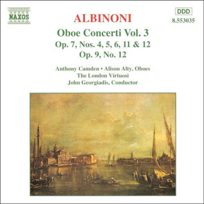 알비노니 : 오보에 협주곡 3집 (Albinoni : Oboe Concerti Vol.3)(CD) - Anthony Camden