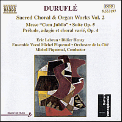 뒤뤼플레 : 성가 합창과 오르간 작품 2집 (Durufle : Sacred Choral & Organ Works, Vol.2)(CD) - Michel Piquemal
