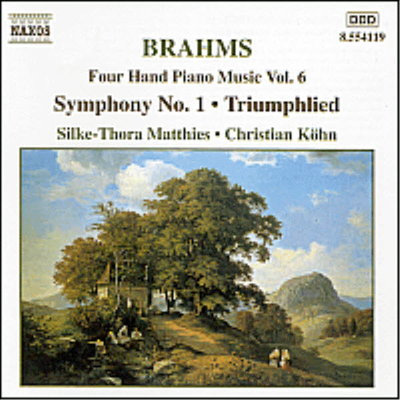 브람스 : 네 손의 피아노를 위한 편곡 6집 - 교향곡 1번, 승리의 노래 (Brahms : Four Hand Piano Music, Vol. 6 - Symphony No.1 in C minor Op.68, Triumphlied Op.55)(CD) - Christian Kohn