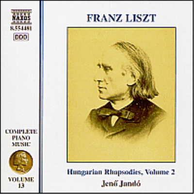 리스트 : 헝가리 광시곡 10-19번 (Liszt : Complete Piano Music, Vol.13 - Hungarian Rhapsody No.10-19)(CD) - Jeno Jando