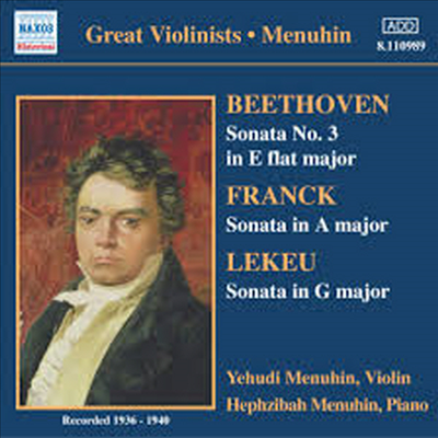 Great Violinists - 베토벤, 프랑크 : 바이올린 소나타 (Beethoven, Frank : Violin Sonatas)(CD) - Yehudi Menuhin