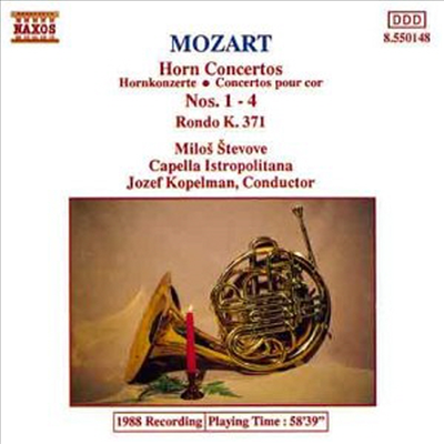 모차르트 : 호른 협주곡 1-4번 (Mozart : Horn Concertos Nos.1-4)(CD) - Milos Stevove