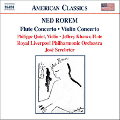 American Classics - 로렘 : 플루트 협주곡, 바이올린 협주곡 (Rorem : Flute Concerto, Violin Concerto)(CD) - Jeffrey Khaner