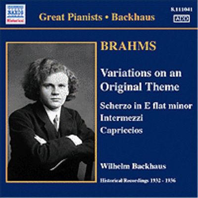 Great Pianists - 브람스 : 피아노 독주 작품집 (Brahms : Solo Piano Works)(CD) - Wilhelm Backhaus