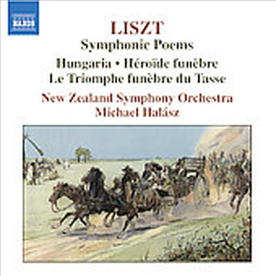 리스트 : 헝가리아, 영웅 추모, 타소 비탄과 승리 (Liszt : Symphonic Poems, Vol. 4 - Hungaria, Heroide funebre, 3 odes funebres)(CD) - Michael Halasz