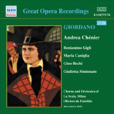 조르다노 : 안드레아 셰니에 (Giordano : Andrea Chenier) (2CD) - Gino Bechi