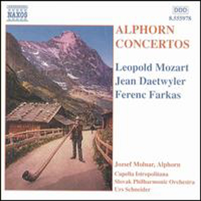 알프혼 협주곡 (Alphorn Concertos by Leopold Mozart, Jean Daetwyler & Ferenc Farkas)(CD) - Jozsef Molnar