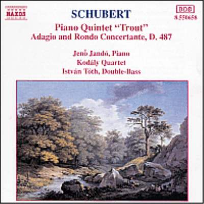 슈베르트 : 피아노 오중주 '송어', 아다지오와 론도 콘체르탄테 (Schubert : Piano Quintet D.667 'Trout', Adagio & Rondo Concertante D.487)(CD) - Jeno Jando