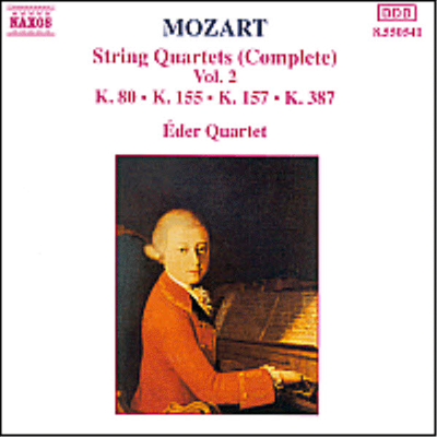 모차르트 : 현악 사중주 1, 2, 4, 14번 (Mozart : Complete String Quartet Vol.2 - No.1 K.80, No.2 K.155, No.4 K.157, K.14 K.387)(CD) - Eder Quartet