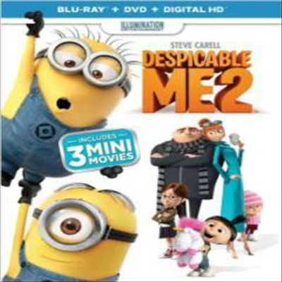 Despicable Me 2 (한글무자막)(Blu-ray + DVD + Digital HD + Minions Fandango Cash) (슈퍼배드)