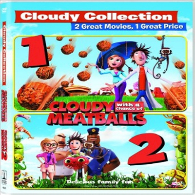 Cloudy With A Chance Of Meatballs / Cloudy With A Chance Of Meatballs 2 (하늘에서 음식이 내린다면 / 하늘에서 음식이 내린다면 2)(지역코드1)(한글무자막)(DVD)