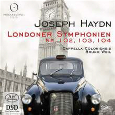 하이든: 교향곡 102번, 103번 '큰북연타' & 104번 '런던' (Haydn: Symphonies Nos.102, 103 'Drum roll'& 104 'London') (CD + SACD Hybrid) - Bruno Weil