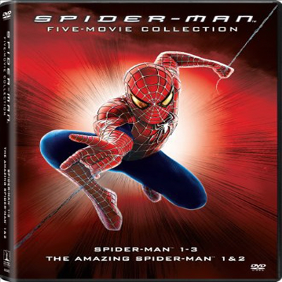Spider-Man Five Movie Collection: The Amazing Spider-Man 1 / The Amazing Spider-Man 2 / Spider-Man (2002) / Spider-Man 2 (2004) / Spider-Man 3 (2007) (스파이더맨: 5 무비 컬렉션)(지역코드1)(한글무자막)