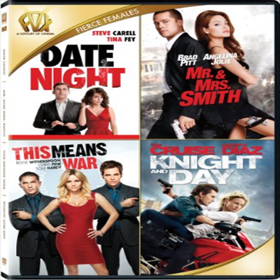 Date Night / Mr. &amp; Mrs. Smith / This Means War / Knight And Day (브로큰 데이트 / 미스터 &amp; 미세스 스미스 / 디스 민즈 워 / 나잇 &amp; 데이)(지역코드1)(한글무자막)(DVD)