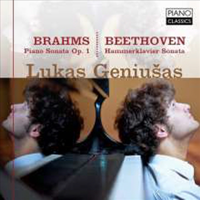 브람스: 피아노 소나타 1번 & 베토벤: 피아노 소나타 29번 '함머클라비어'(Brahms: Piano Sonata No.1 & Beethoven: Piano Sonata No.29 'Hammerklavier')(CD) - Lukas Geniusas